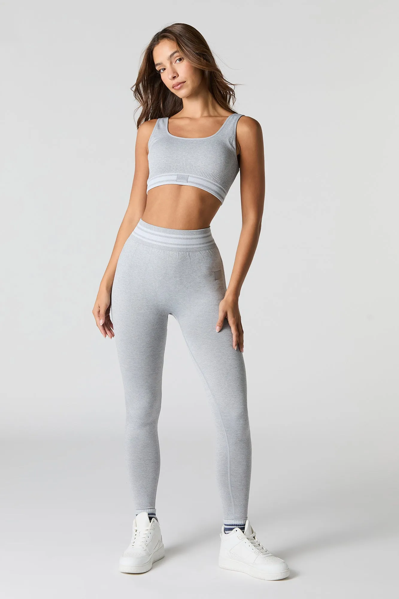 Legging Sommer Ray Active sans couture avec bande de taille rayée sold by Urban Planet