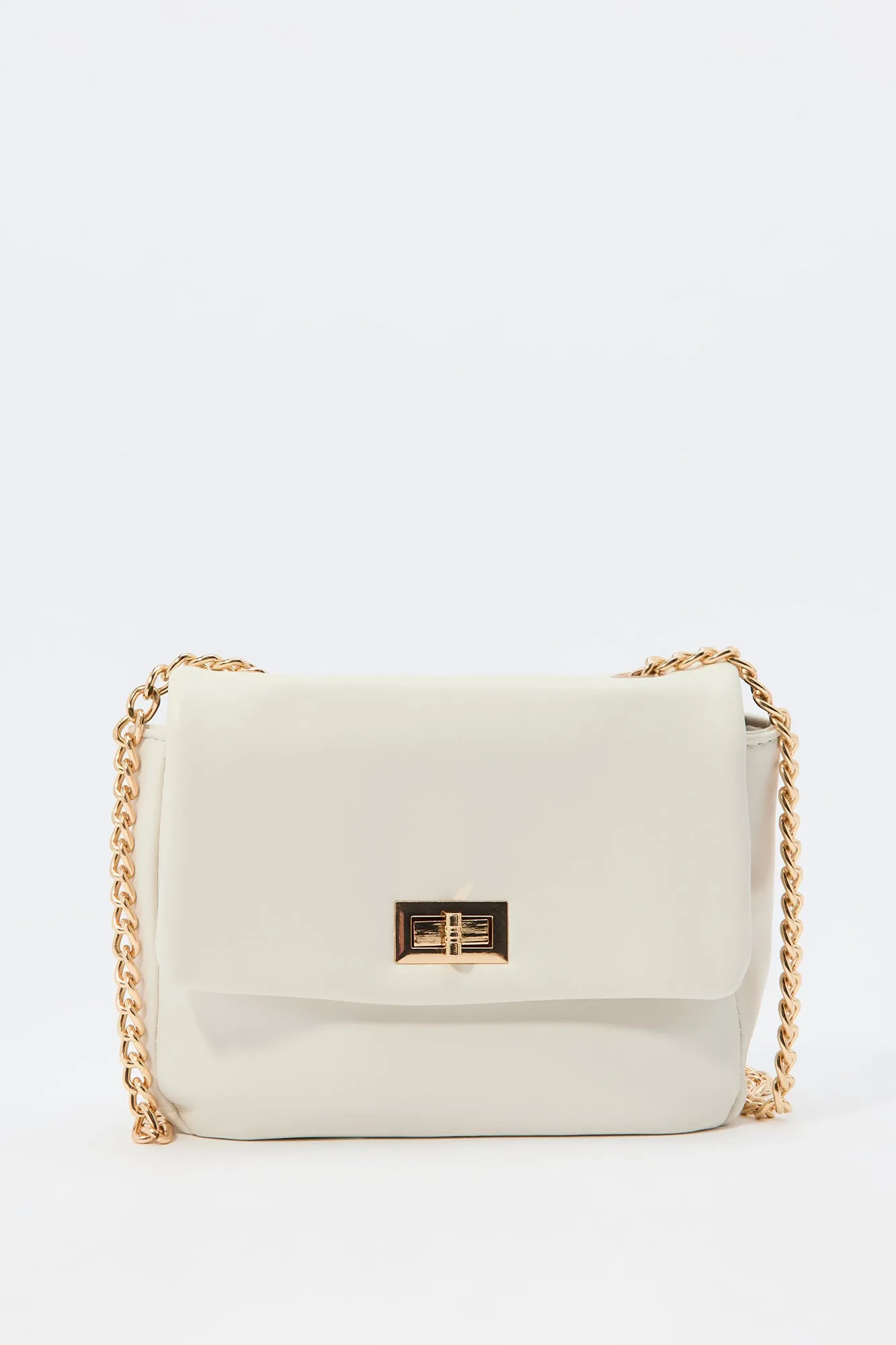 Faux Leather Metal Clasp Crossbody Purse sold by Urban Planet product image thumbnail 2