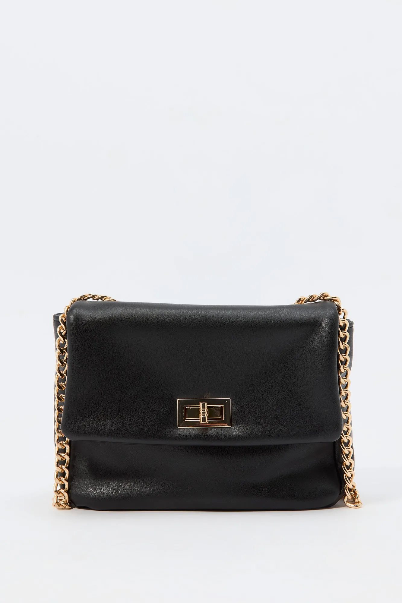 Faux Leather Metal Clasp Crossbody Purse sold by Urban Planet product image thumbnail 5