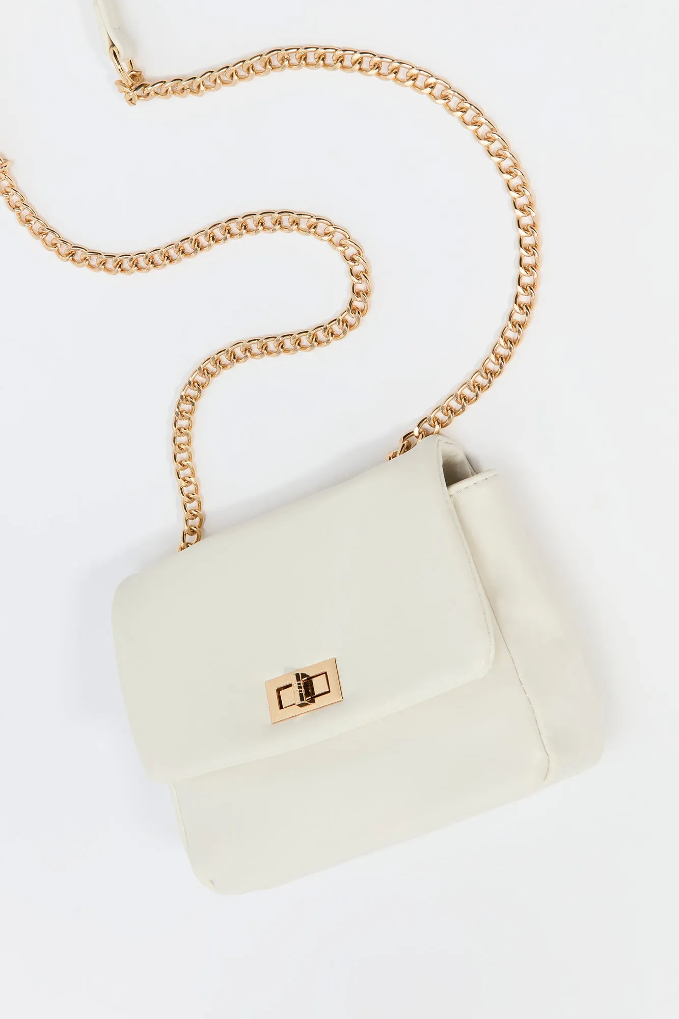 Faux Leather Metal Clasp Crossbody Purse sold by Urban Planet