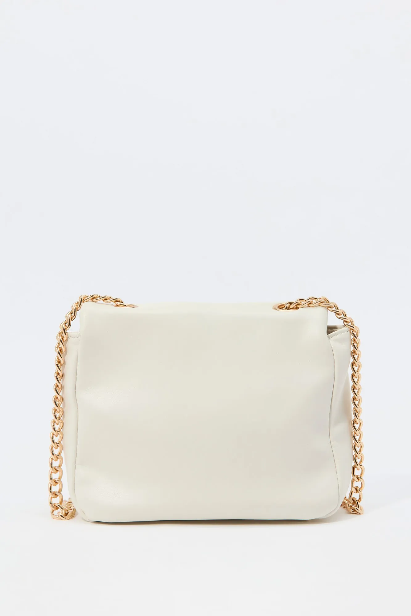 Faux Leather Metal Clasp Crossbody Purse sold by Urban Planet product image thumbnail 3