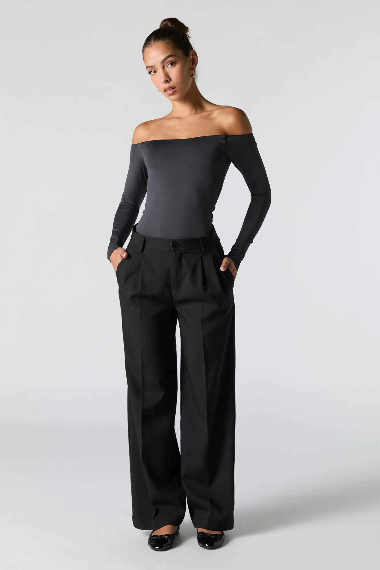 Pleated Wide Leg Dress Pant sold by Urban Planet product image thumbnail 4