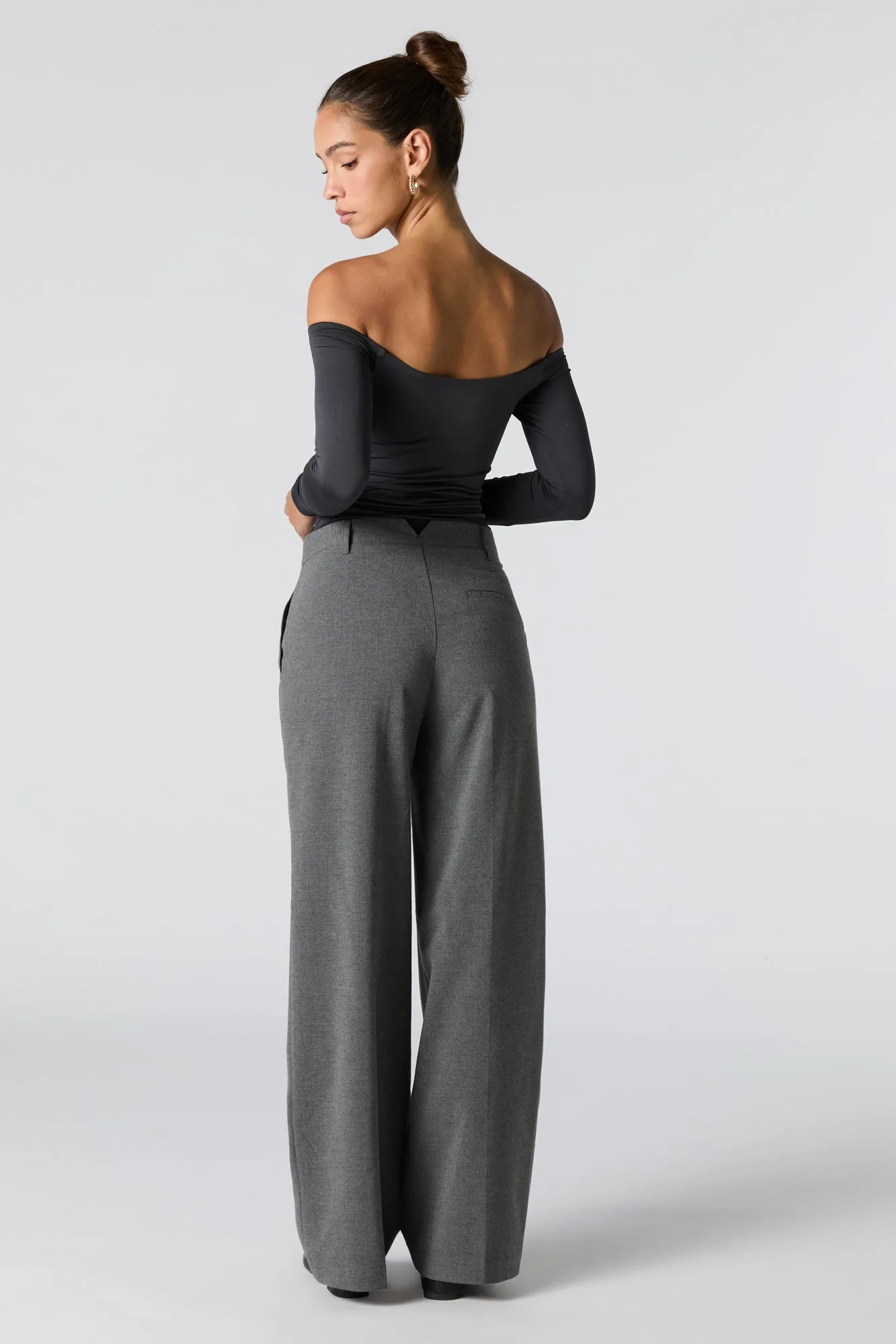 Pantalon habillé plissé à jambe large sold by Urban Planet product image thumbnail 3