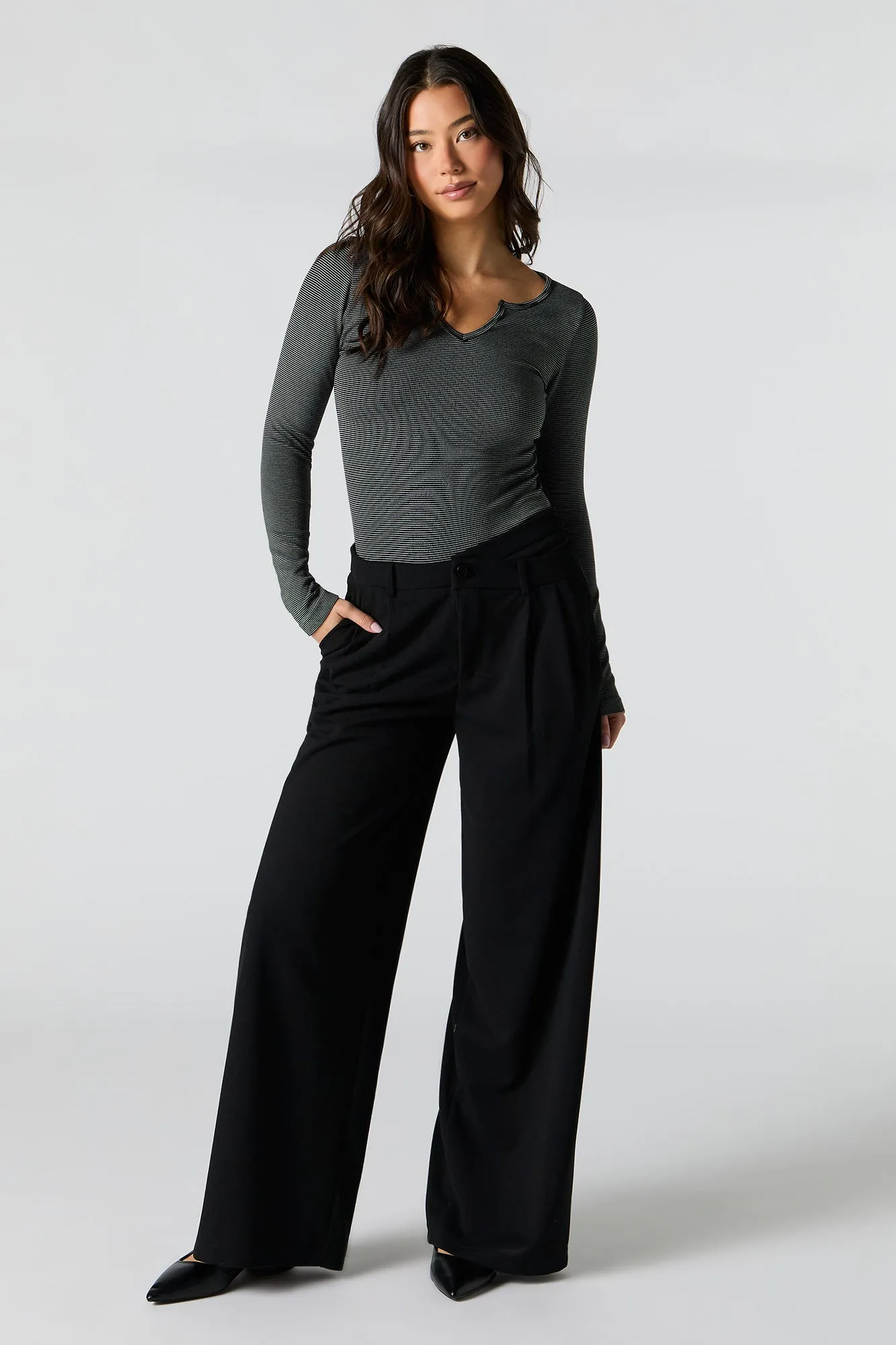 Maillot cranté côtelé à manches longues sold by Urban Planet product image thumbnail 3