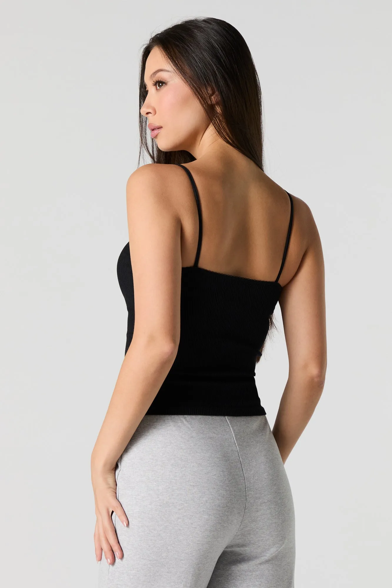 Seamless Ribbed Dual Strap Cami sold by Urban Planet product image thumbnail 5