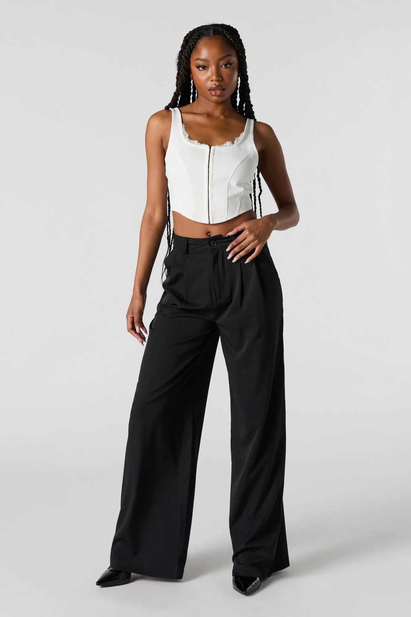 Lace Trim Hook and Eye Corset Top sold by Urban Planet product image thumbnail 3