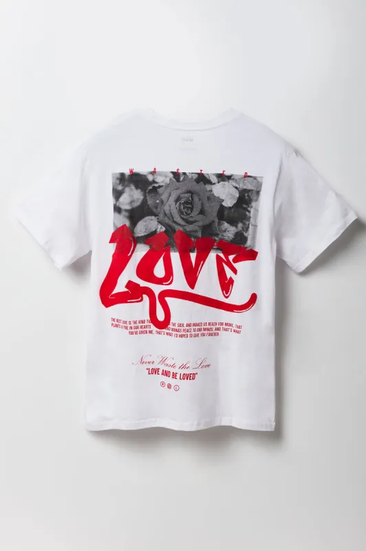 T-shirt à imprimé Love sold by Urban Planet