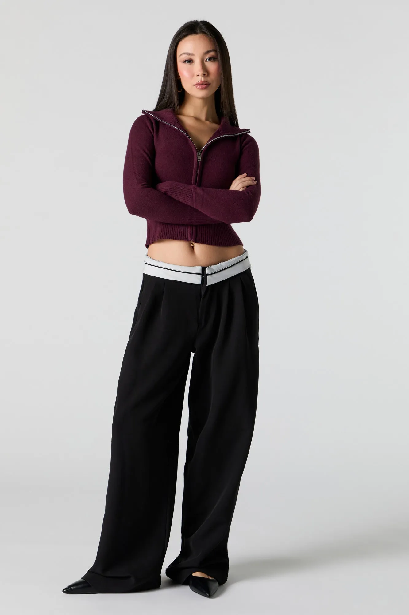 Turtleneck Zip-Up Sweater sold by Urban Planet product image thumbnail 3