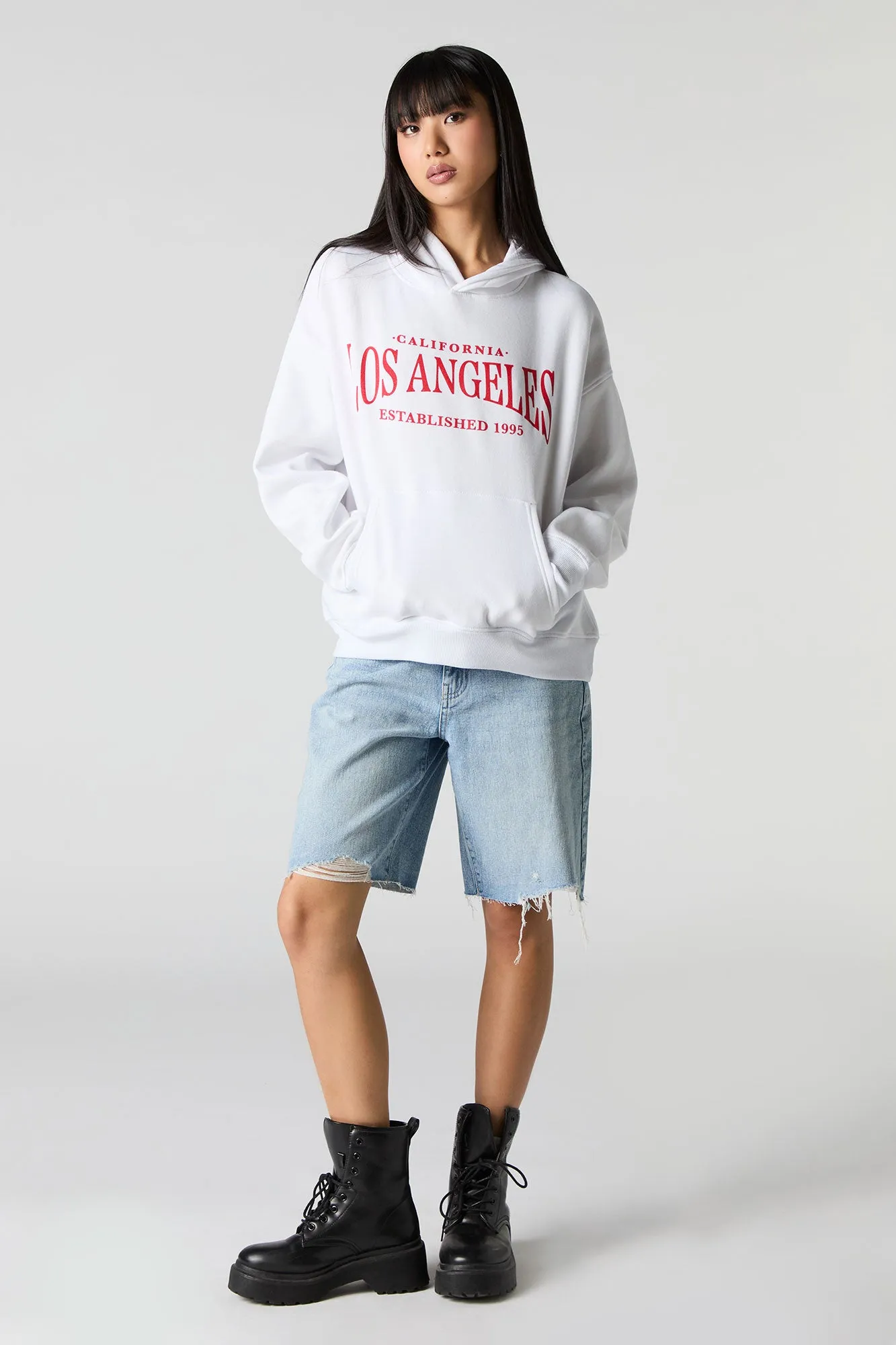 Oversized Graphic Fleece Hoodie sold by Urban Planet product image thumbnail 3