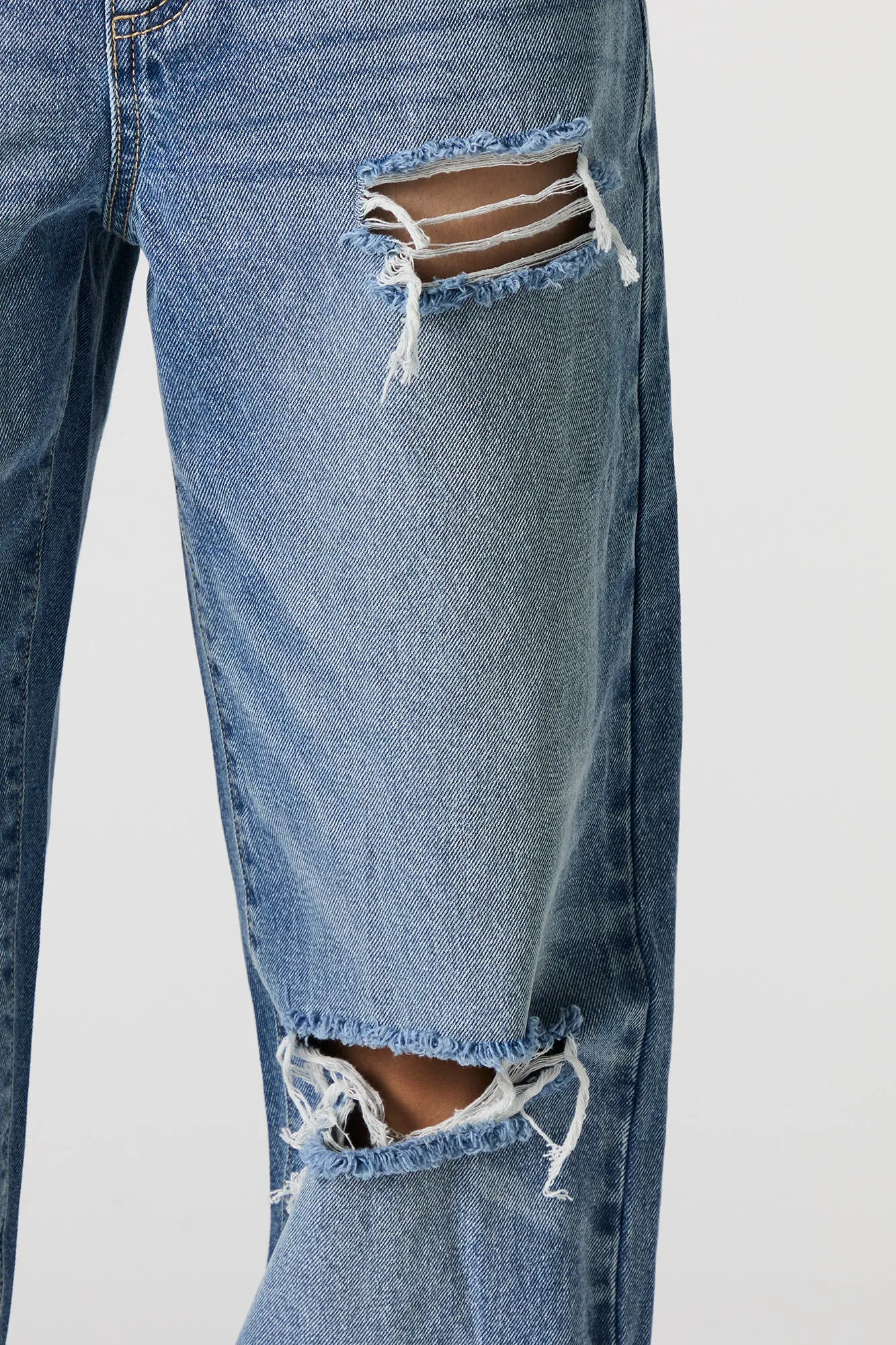 Distressed Slouchy Straight Leg Jean sold by Urban Planet product image thumbnail 4
