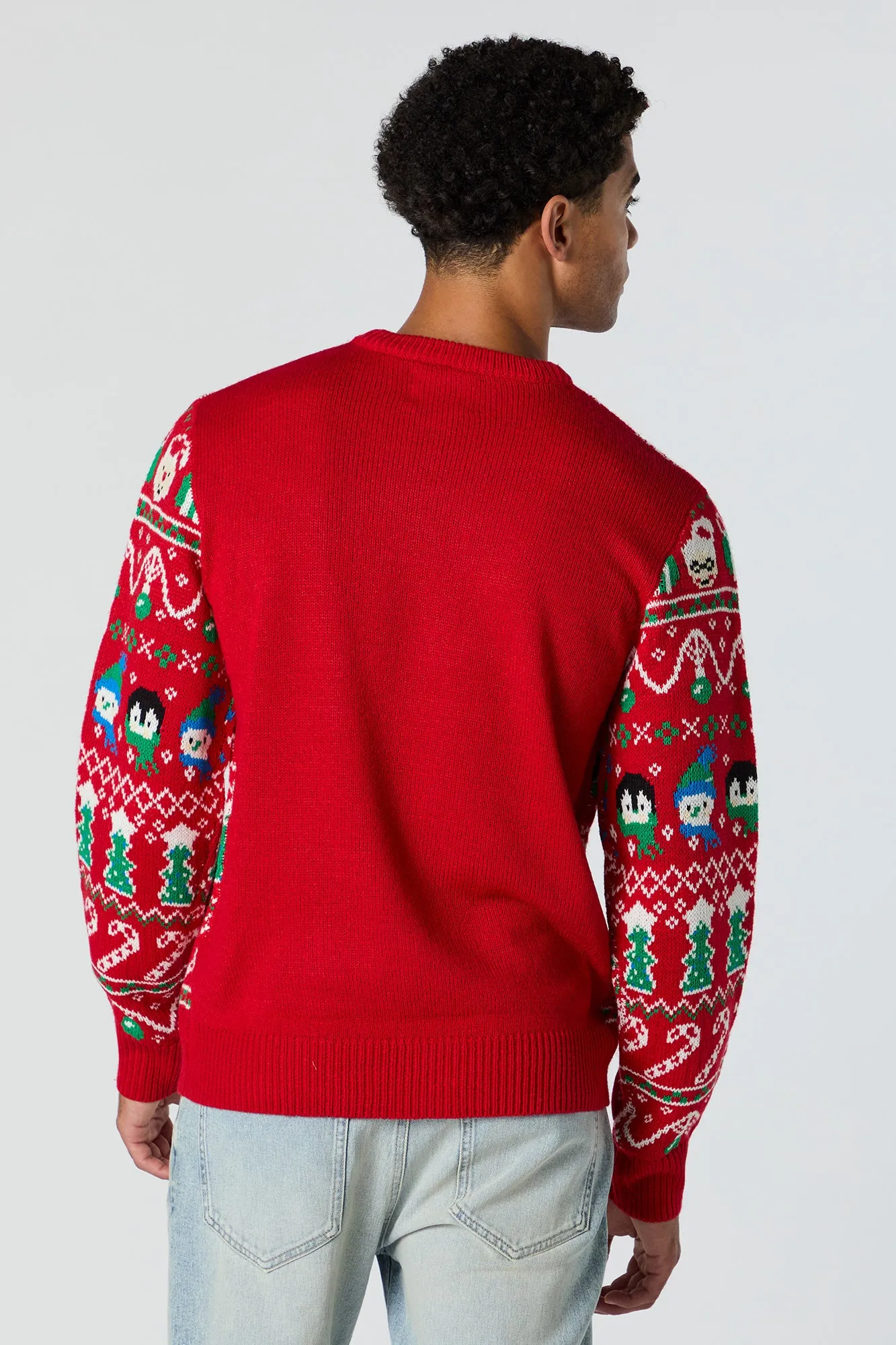 Penguin Snowman Jacquard Knit Christmas Sweater sold by Urban Planet product image thumbnail 3