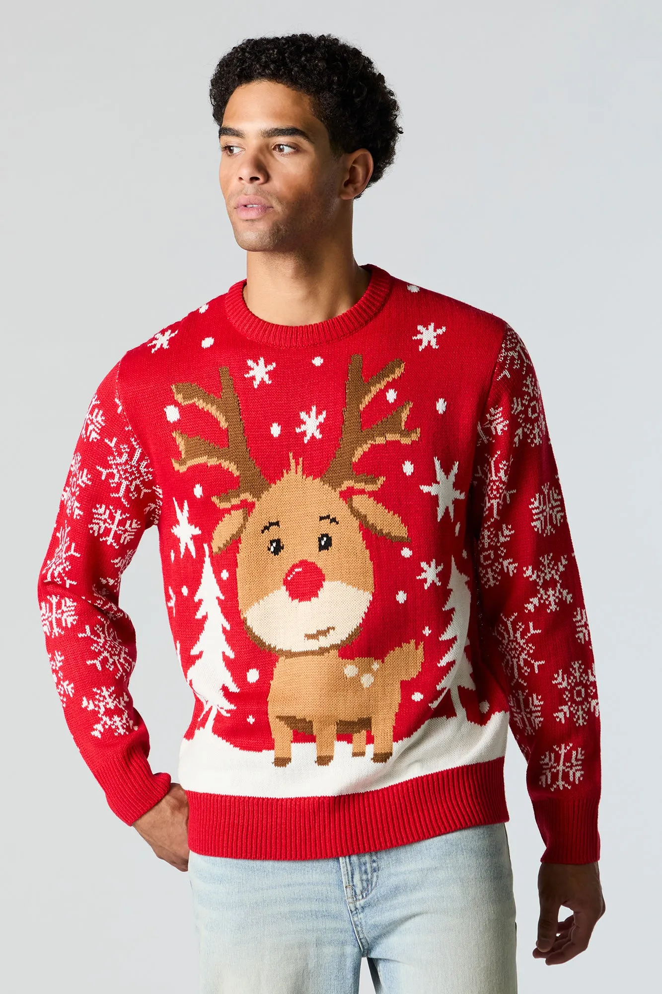 Rudolph Jacquard Knit Christmas Sweater sold by Urban Planet