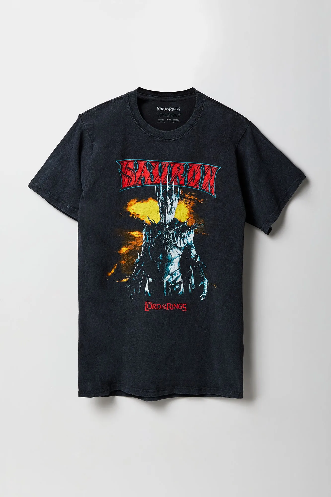 Sauron LOTR Unisex Graphic Washed T-Shirt sold by Urban Planet product image thumbnail 4