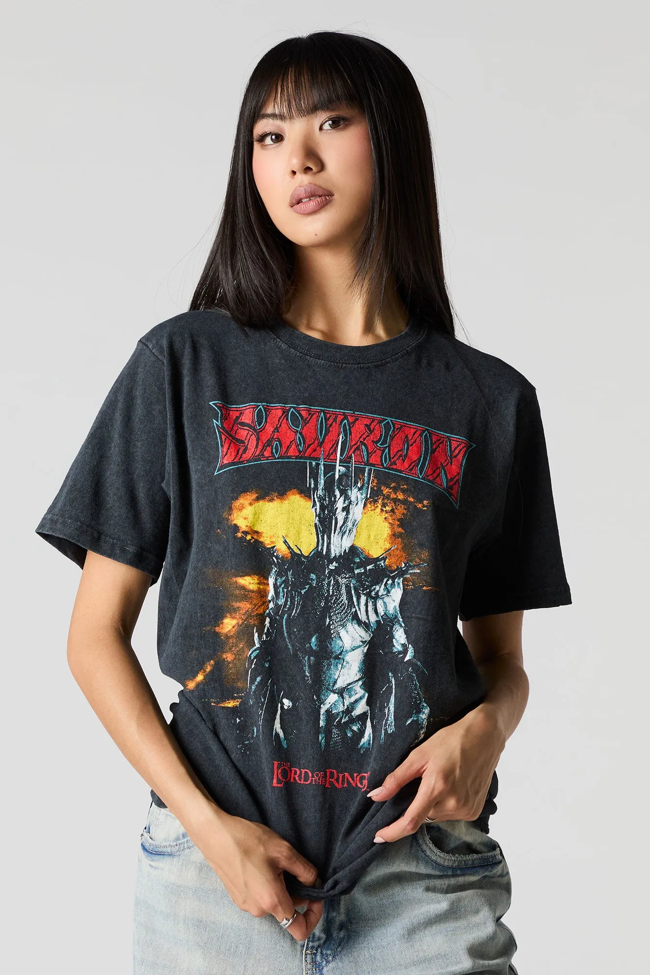 Sauron LOTR Unisex Graphic Washed T-Shirt sold by Urban Planet