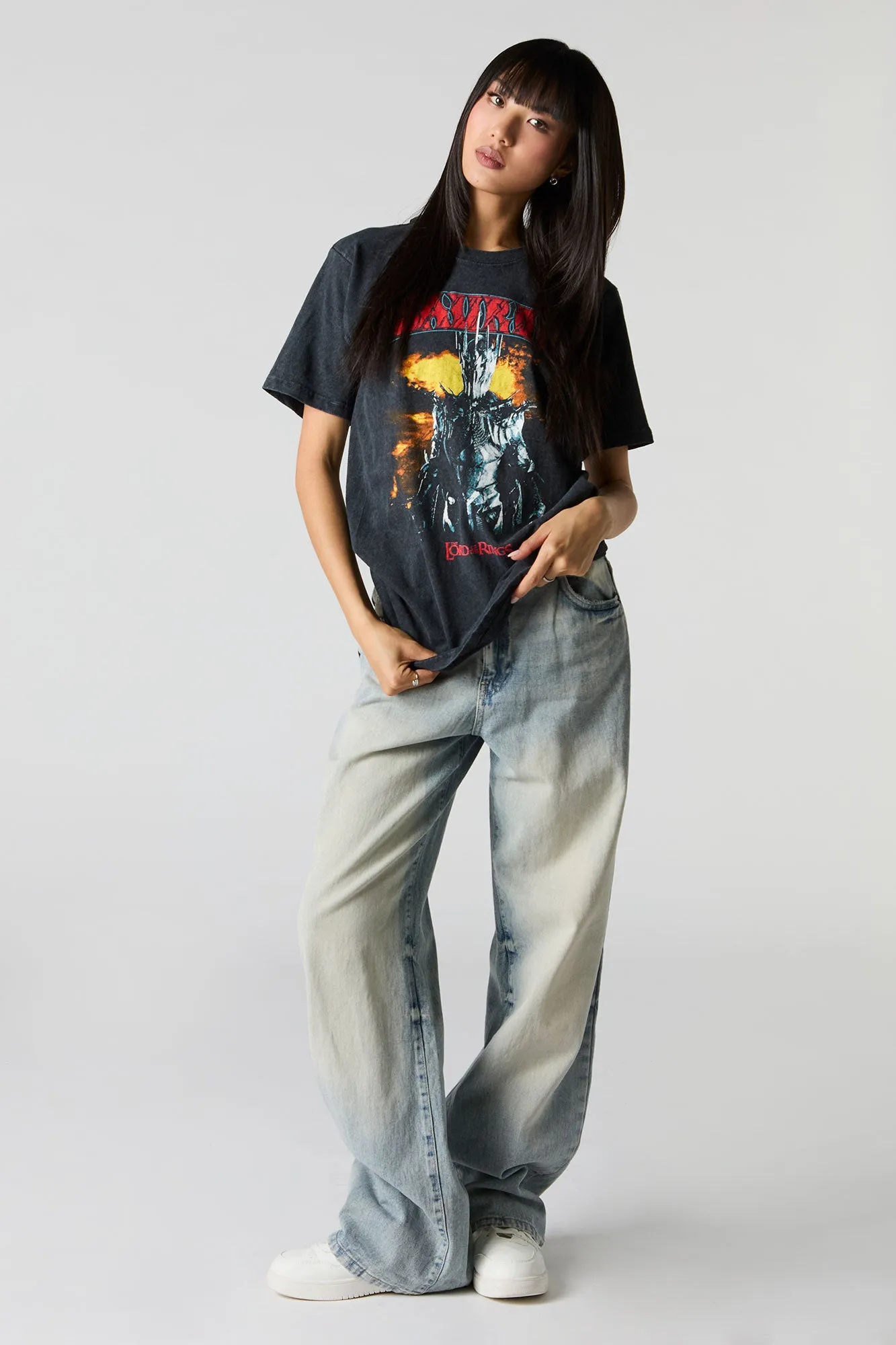 Sauron LOTR Unisex Graphic Washed T-Shirt sold by Urban Planet product image thumbnail 2