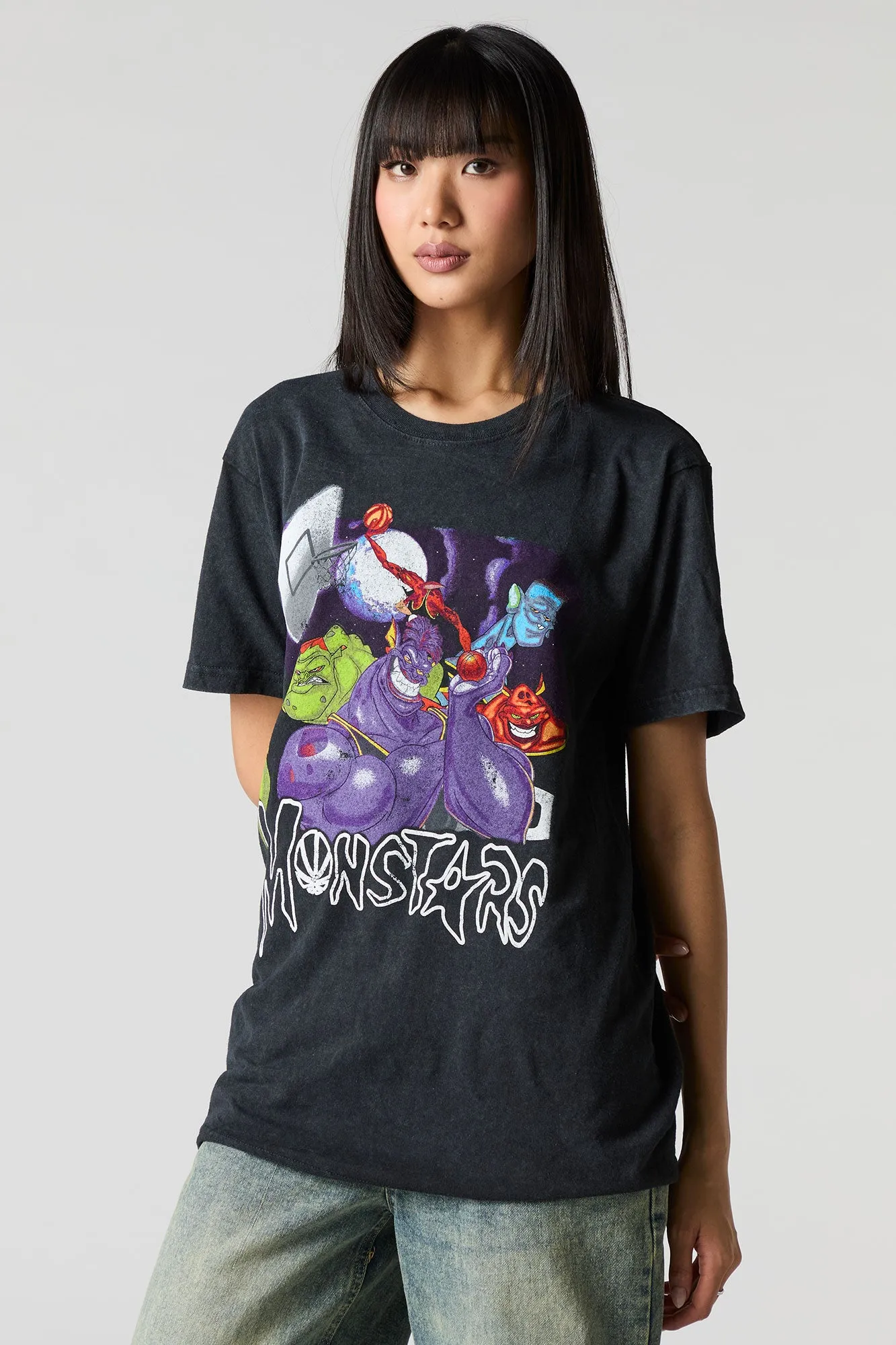 Space Jam Monstars Unisex Graphic Washed T-Shirt sold by Urban Planet