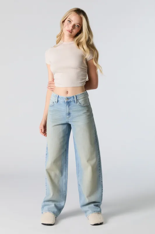 Vintage Wash Low Rise Baggy Jean sold by Urban Planet
