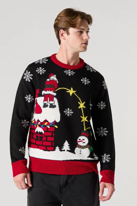 Bad Santa Light Up Ugly Christmas Sweater sold by Urban Planet