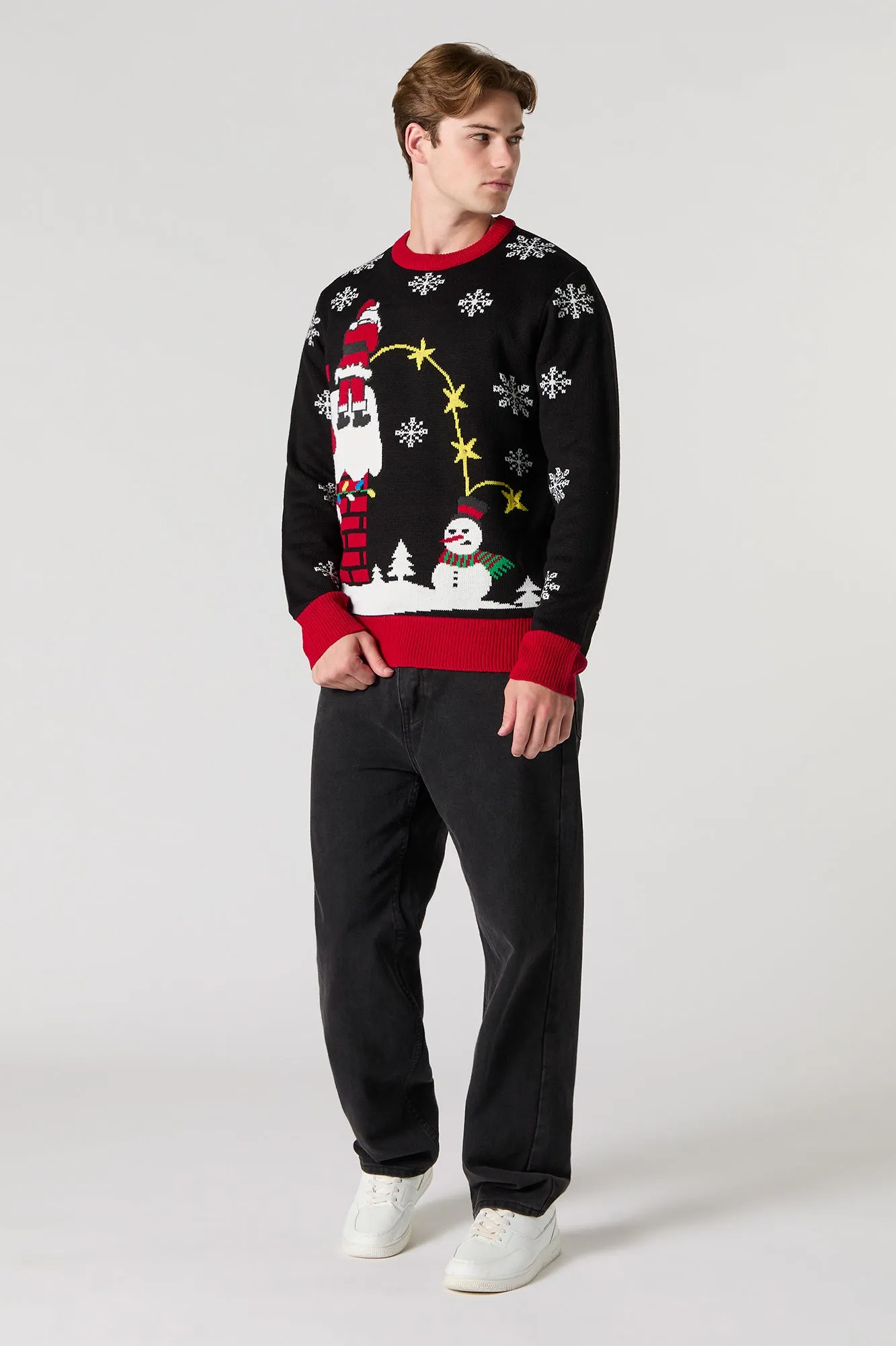 Chandail Hideux Noël à imprimé Bad Santa illuminé sold by Urban Planet product image thumbnail 3