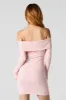 Ribbed Off Shoulder Long Sleeve Mini Dress sold by Urban Planet