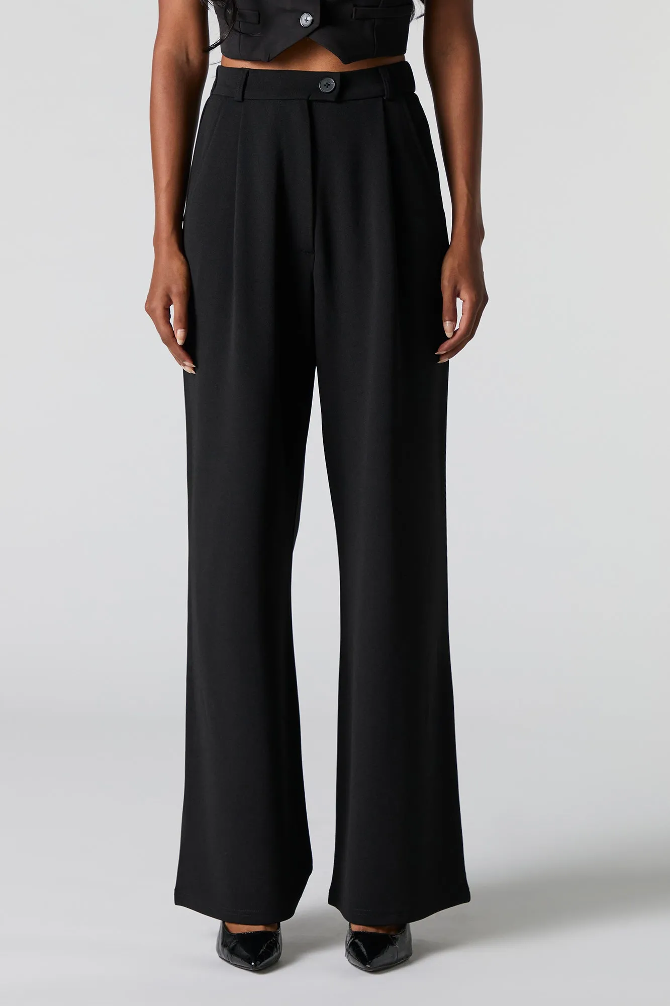 Crepe Straight Leg Dress Pant sold by Urban Planet product image thumbnail 5