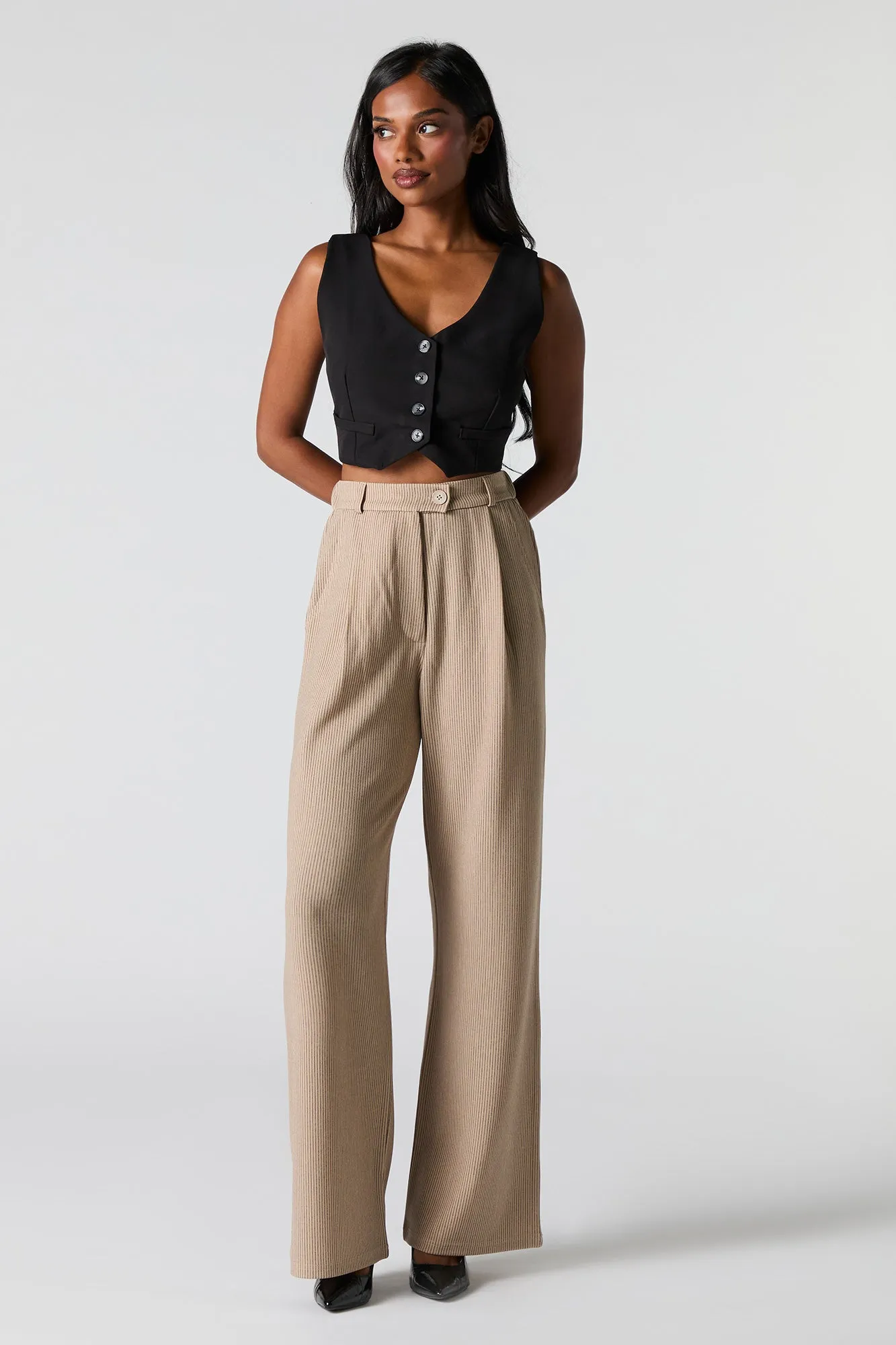 Crepe Straight Leg Dress Pant sold by Urban Planet