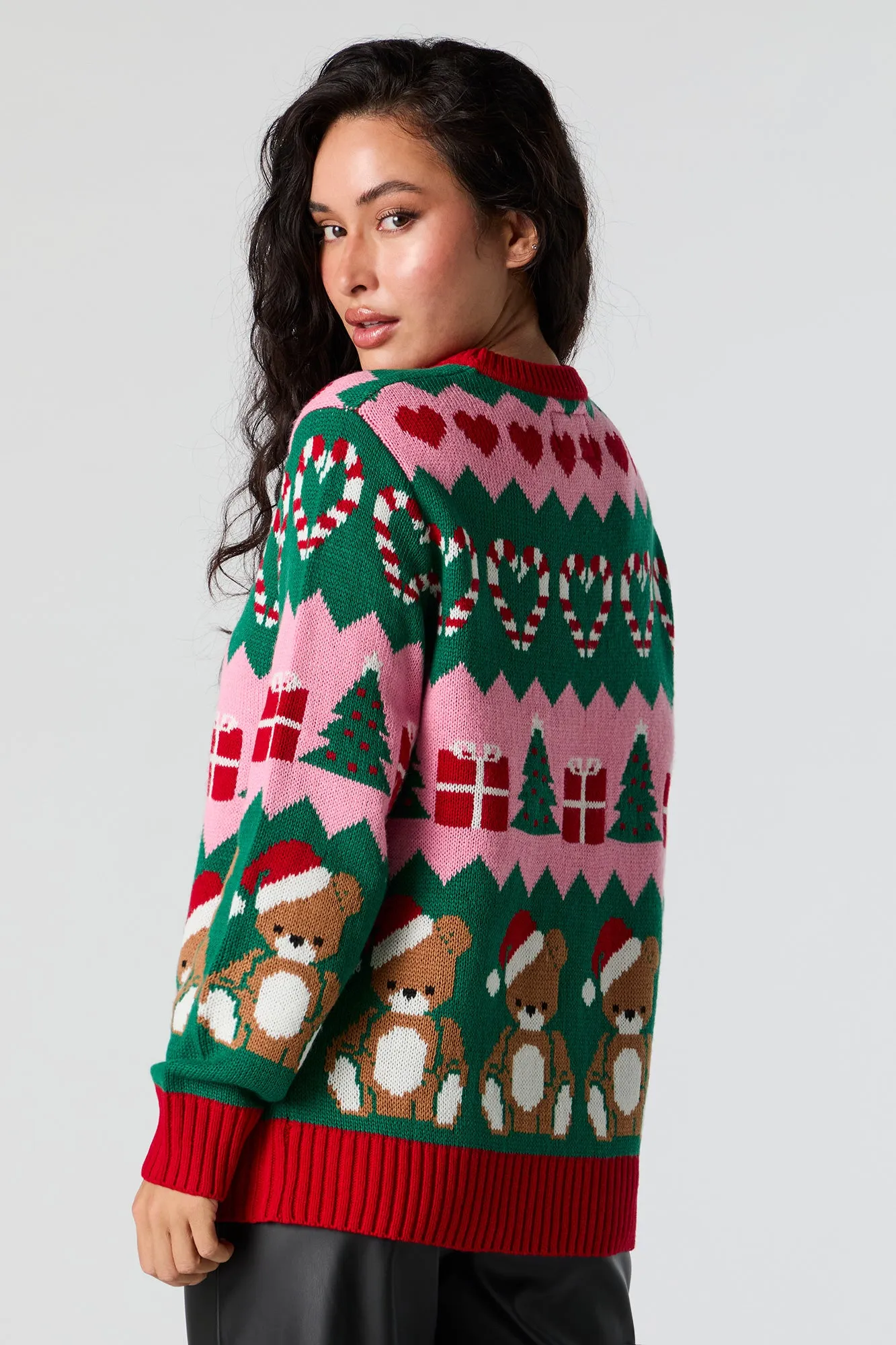 3D Santa Hat Fairisle Christmas Sweater sold by Urban Planet product image thumbnail 2