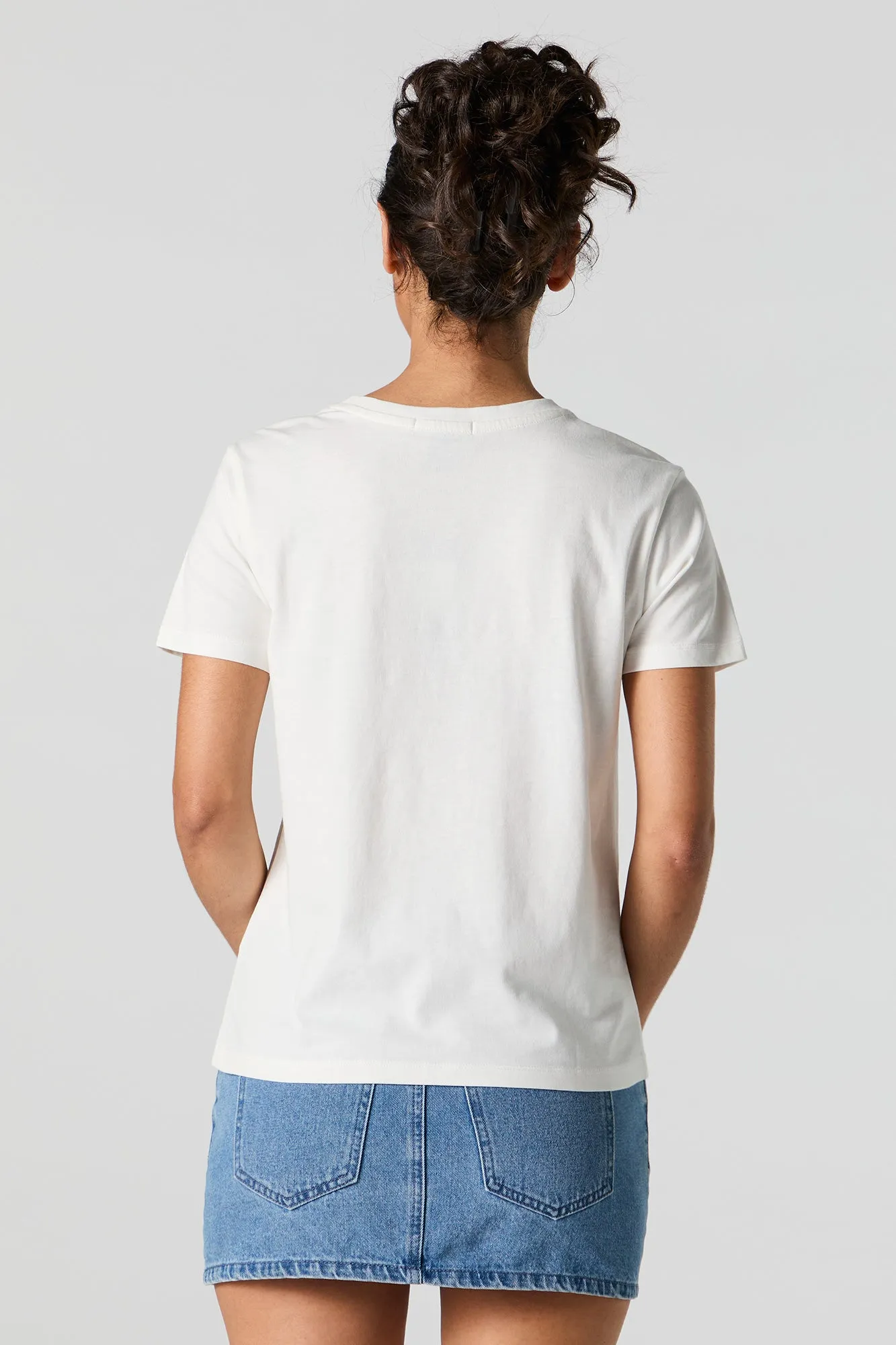 Hotter than Hell Embroidered Boyfriend T-Shirt sold by Urban Planet product image thumbnail 2