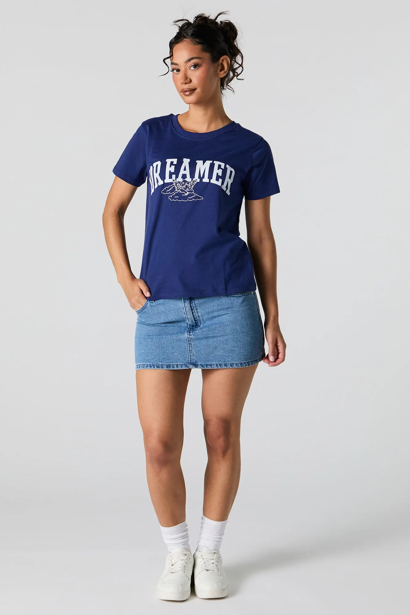 Dreamer Graphic Boyfriend T-Shirt sold by Urban Planet product image thumbnail 3