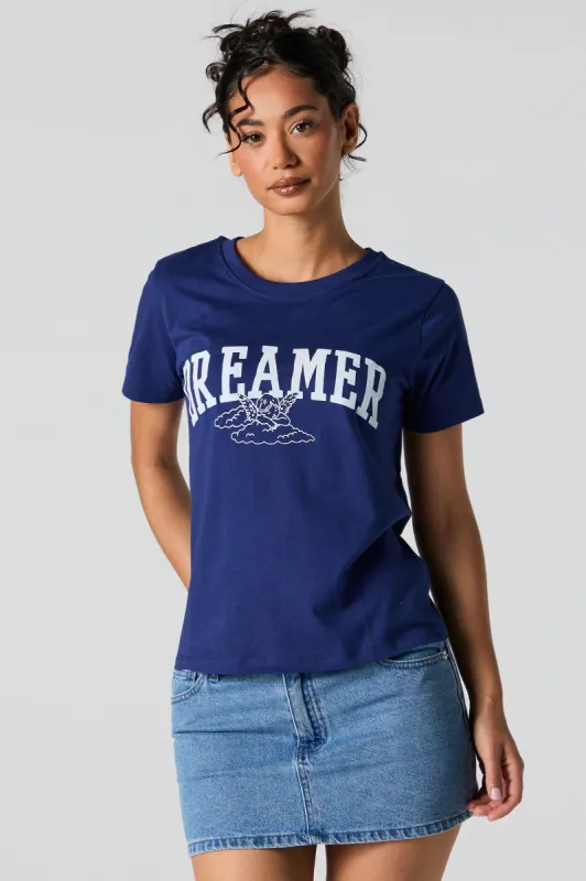 T-shirt coupe garçonne à imprimé Dreamer sold by Urban Planet