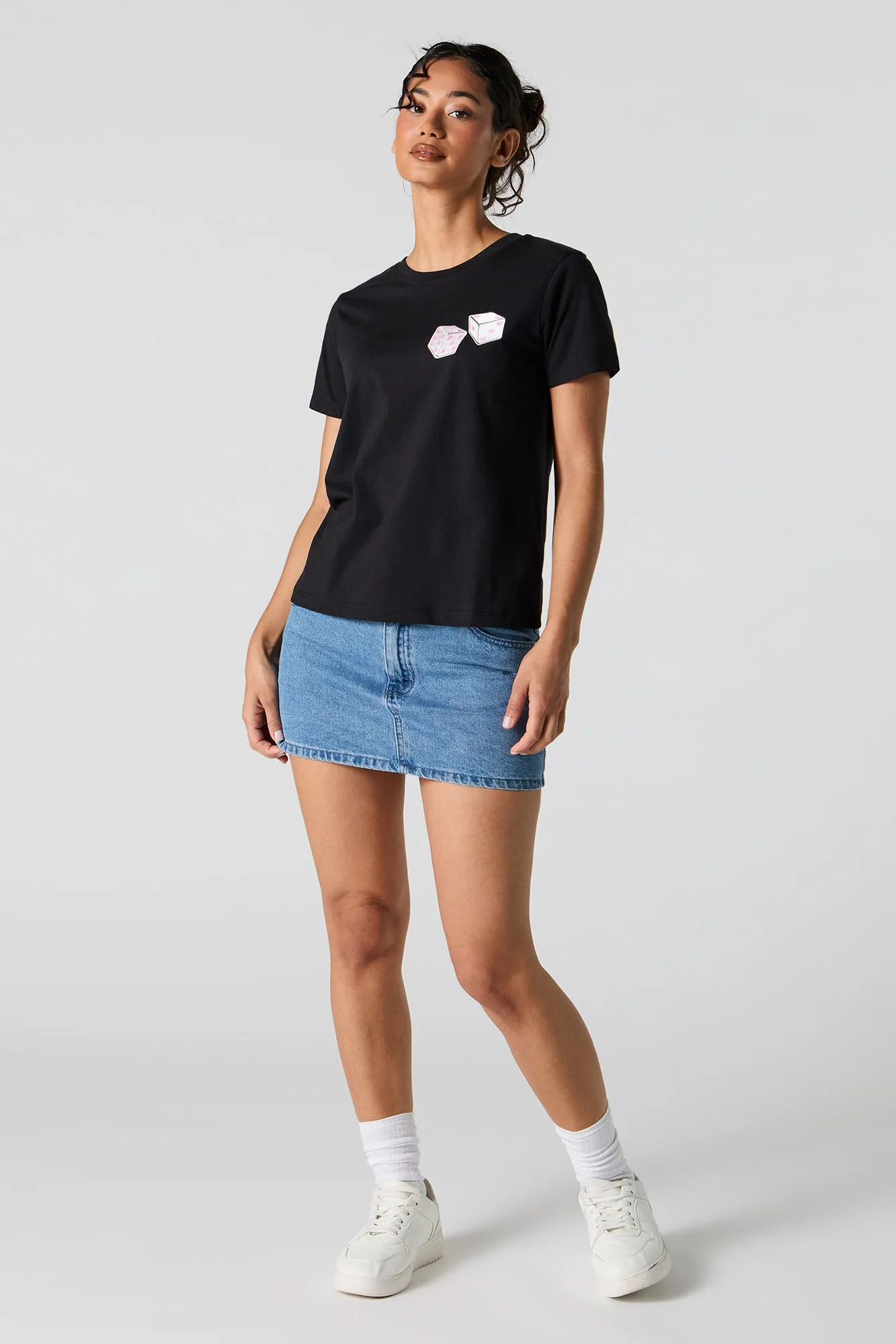 T-shirt coupe garçonne à imprimé Don't Play with My Heart sold by Urban Planet product image thumbnail 3