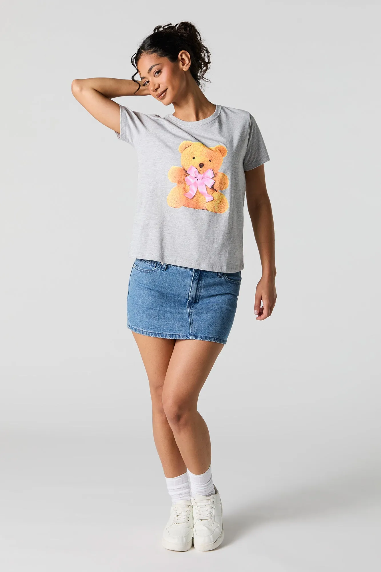 T-shirt coupe garçonne à imprimé d'ours avec boucle sold by Urban Planet product image thumbnail 3