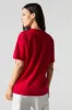 T-shirt de coupe garçonne rouge à imprimé New York sold by Urban Planet