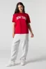 T-shirt de coupe garçonne rouge à imprimé New York sold by Urban Planet