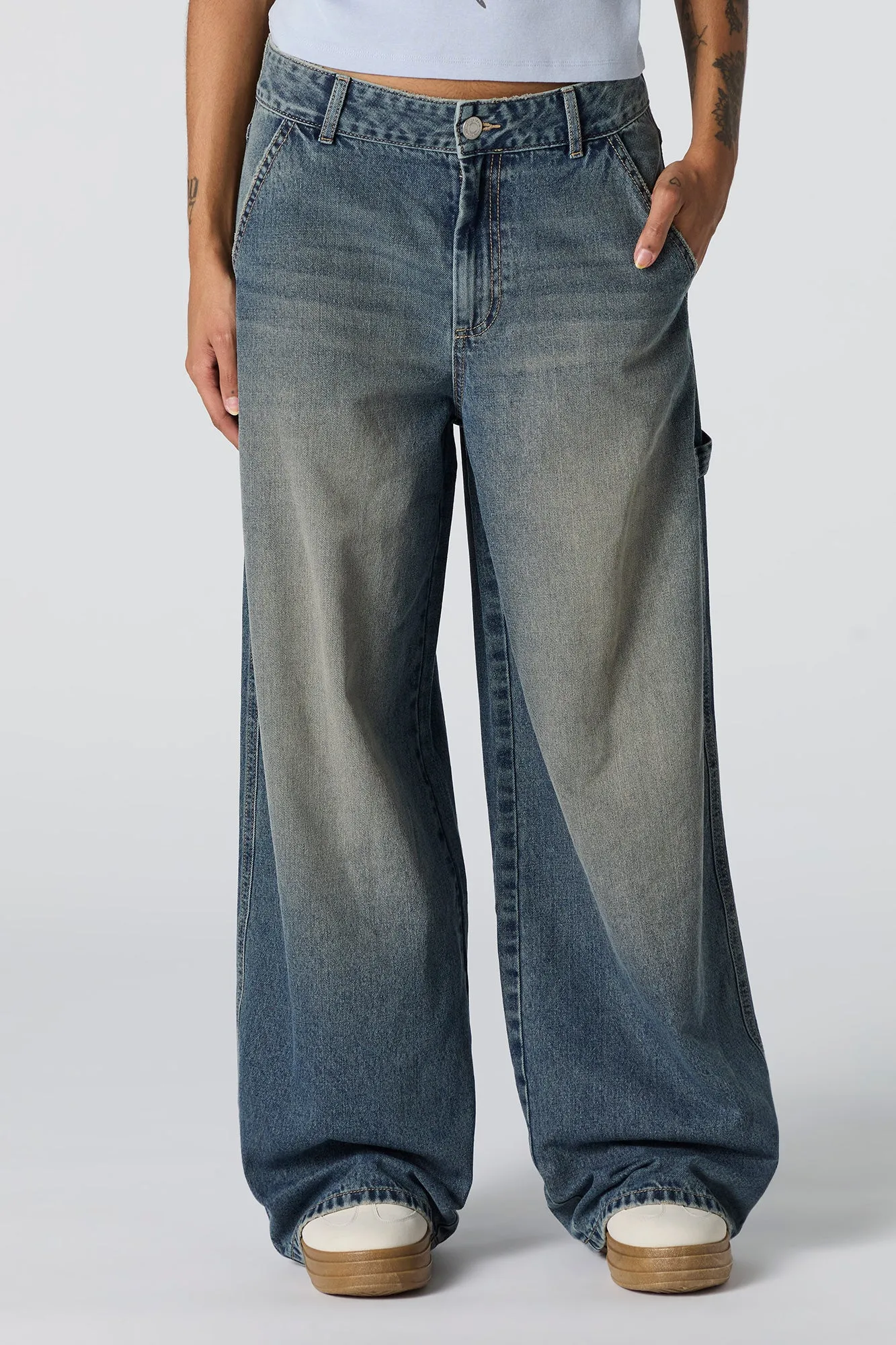Oversized Wide Leg Carpenter Jean sold by Urban Planet product image thumbnail 2