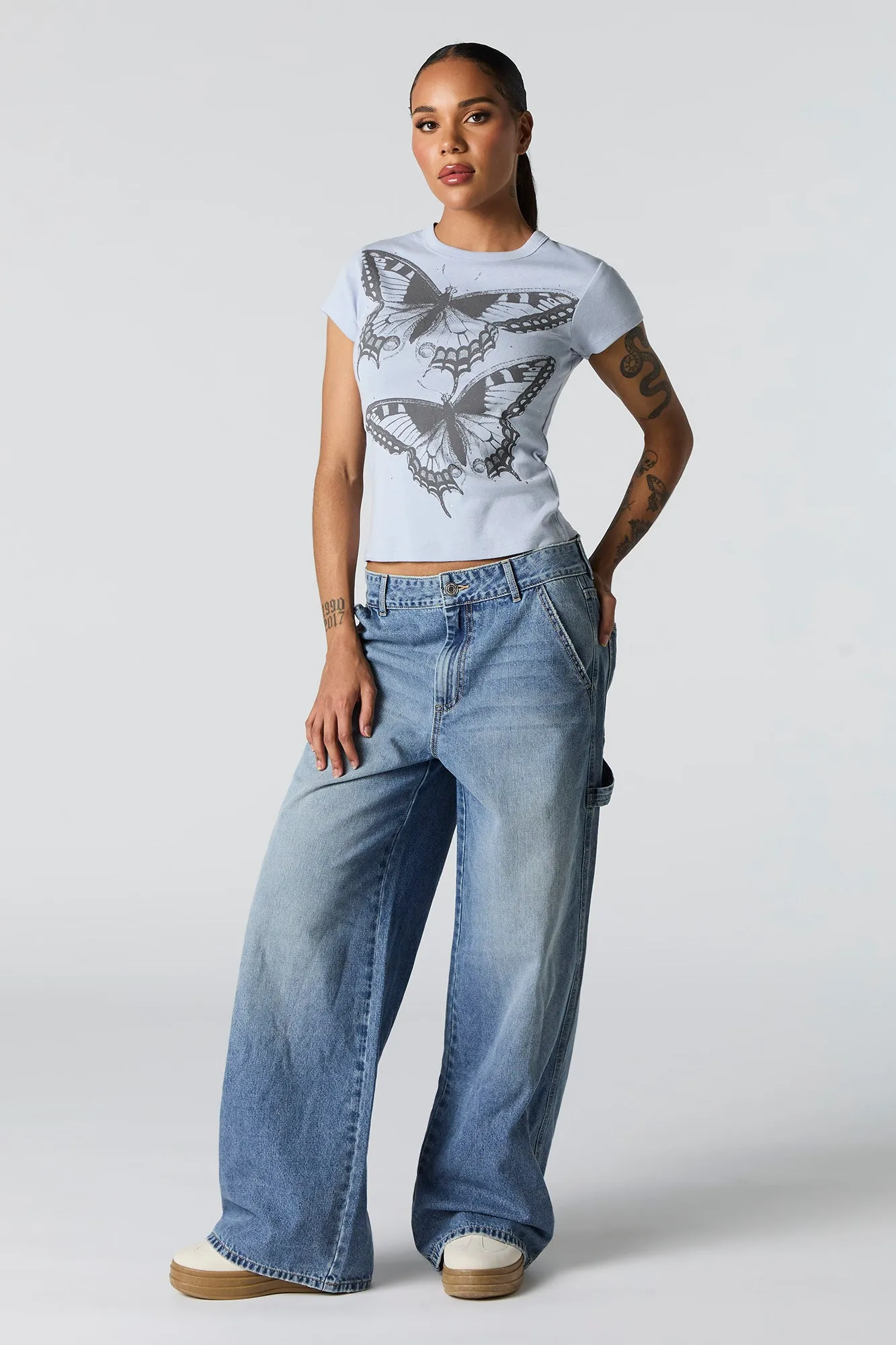 Oversized Wide Leg Carpenter Jean sold by Urban Planet product image thumbnail 5