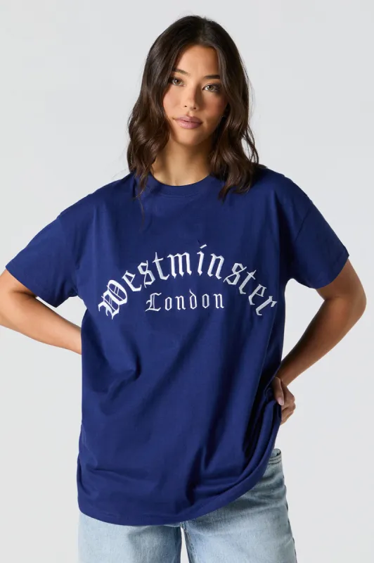 Westminster London Embroidered Tunic T-Shirt sold by Urban Planet