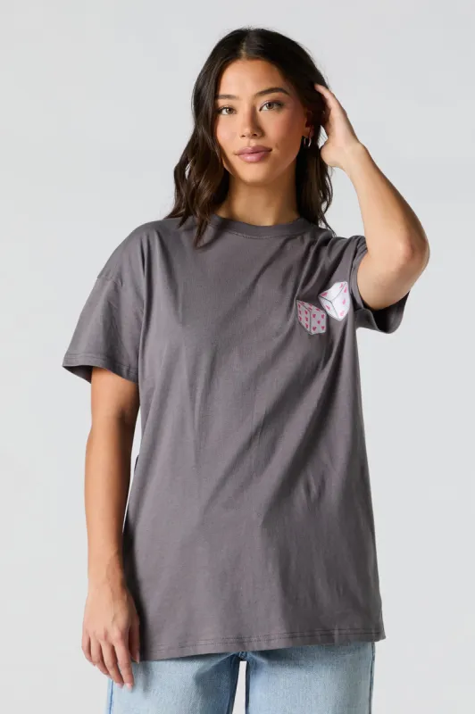 Don't Play with My Heart Graphic Tunic T-Shirt sold by Urban Planet