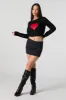 Embroidered Ribbed Knit Cropped Sweater sold by Urban Planet