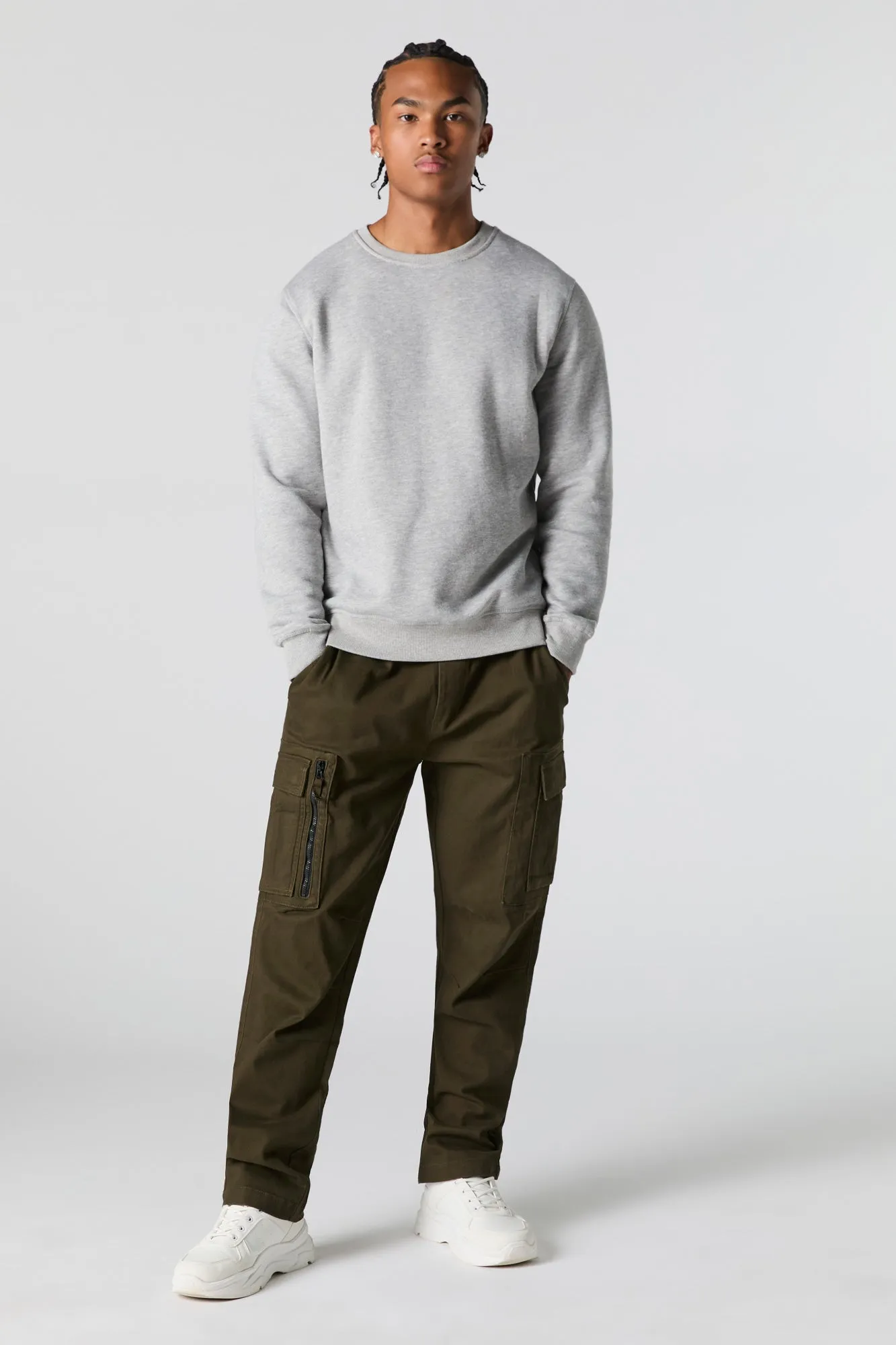 Pantalon cargo à taille coulissante avec glissière et poche sold by Urban Planet product image thumbnail 2