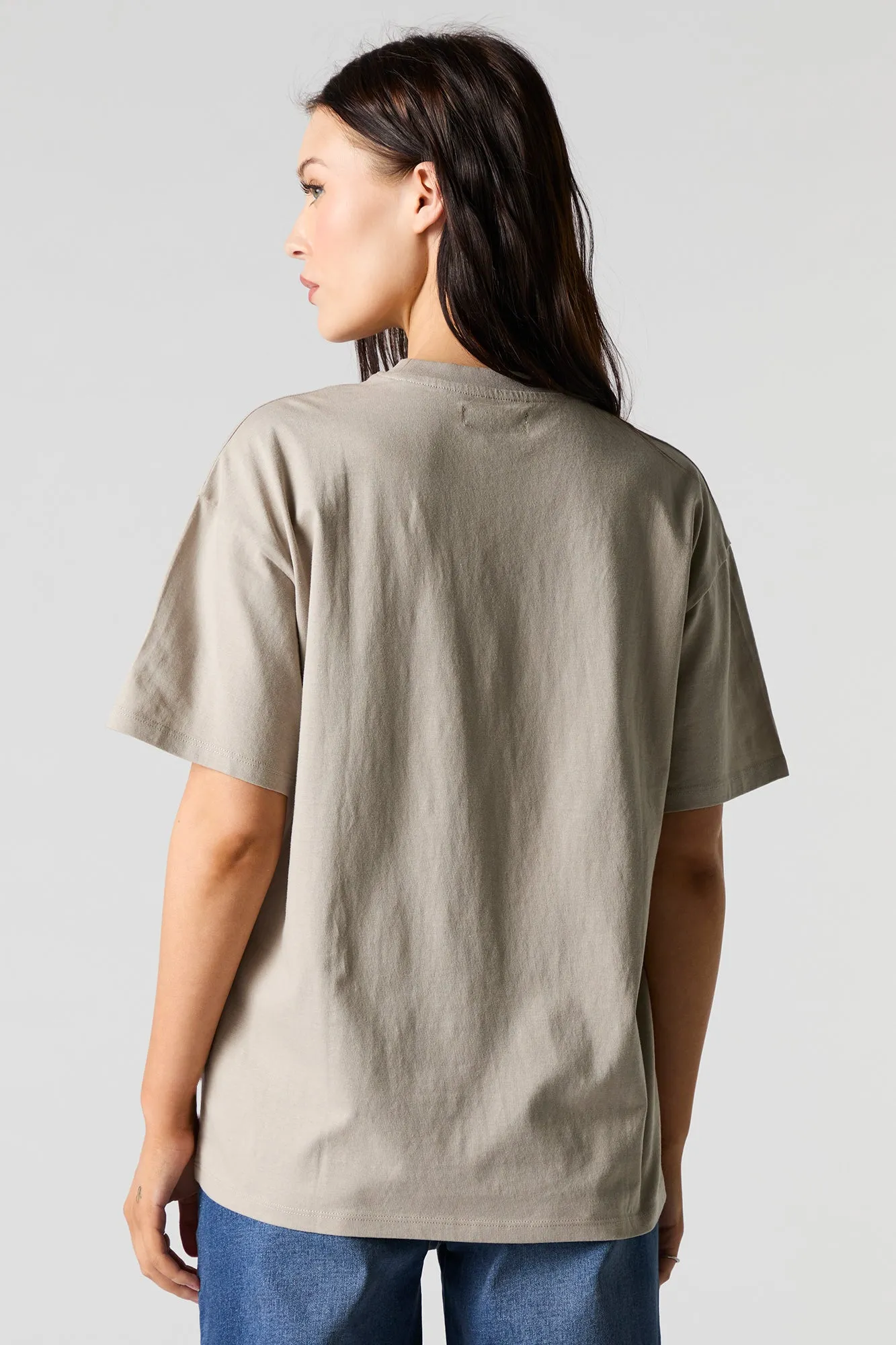 T-shirt de coupe garçonne à imprimé Mon Chéri sold by Urban Planet product image thumbnail 2