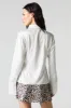 Chemisier boutonné en satin avec col sold by Urban Planet