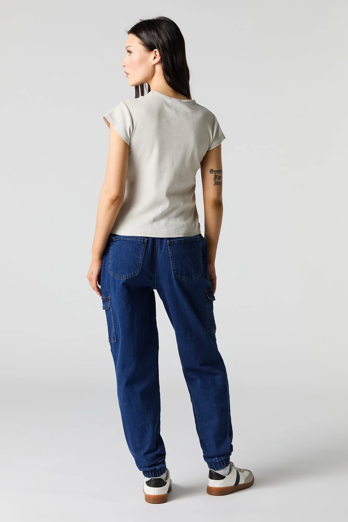 Denim Cargo Drawstring Jogger sold by Urban Planet product image thumbnail 3