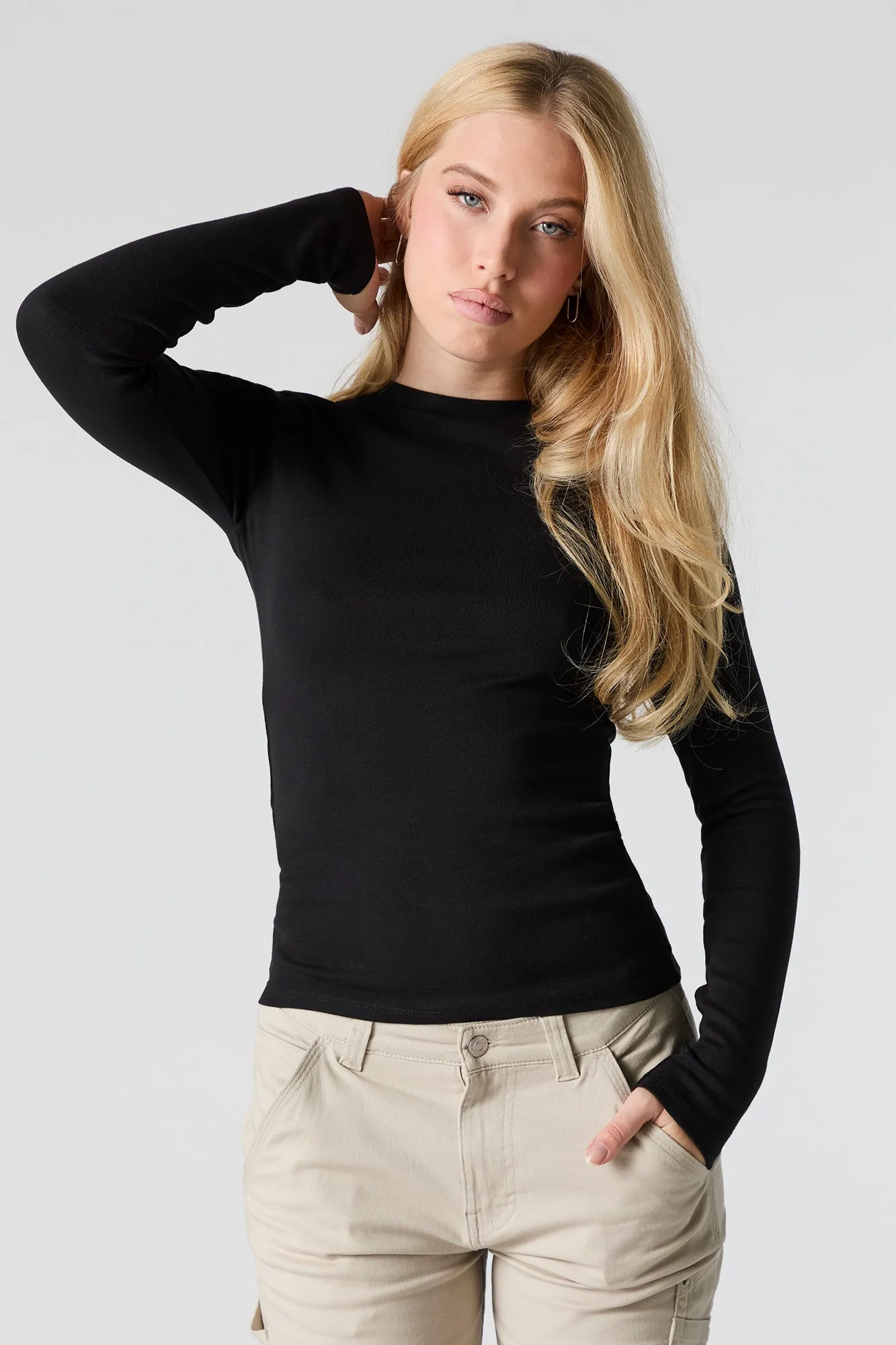 Everyday Crewneck Long Sleeve Top sold by Urban Planet product image thumbnail 4