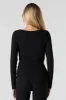 Ribbed Scoop Neck Long Sleeve Top sold by Urban Planet