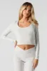 Ribbed Scoop Neck Long Sleeve Top sold by Urban Planet