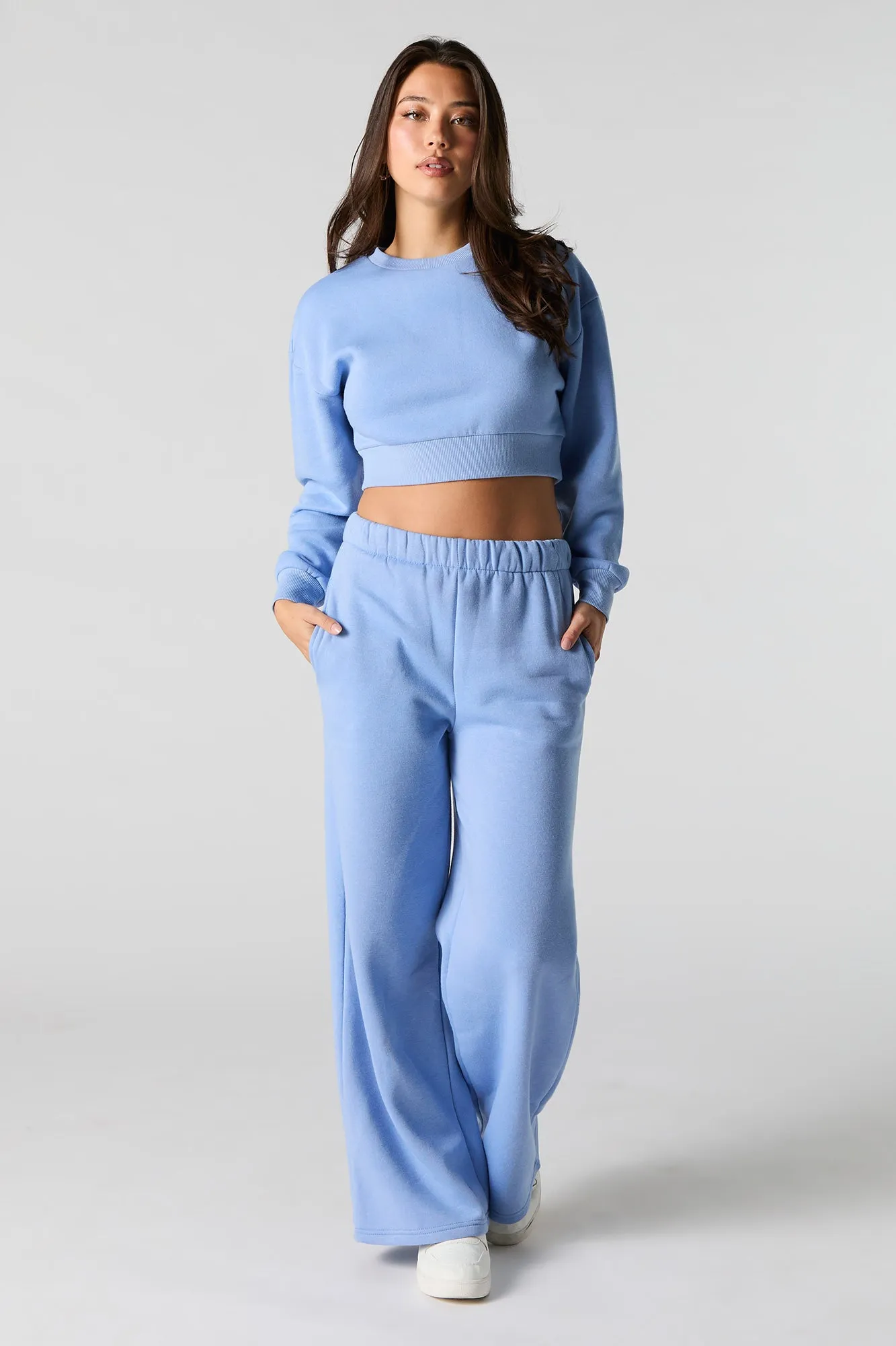 Fleece Cropped Sweatshirt sold by Urban Planet product image thumbnail 3