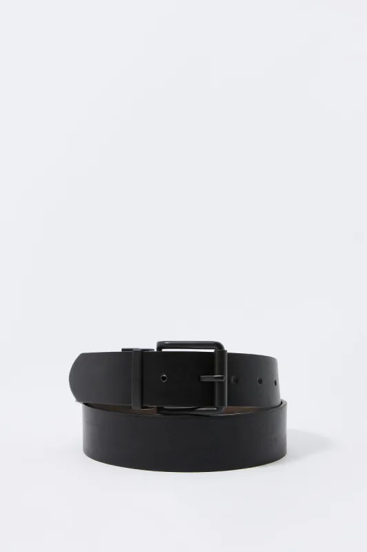Ceinture en similicuir réversible avec boucle sold by Urban Planet