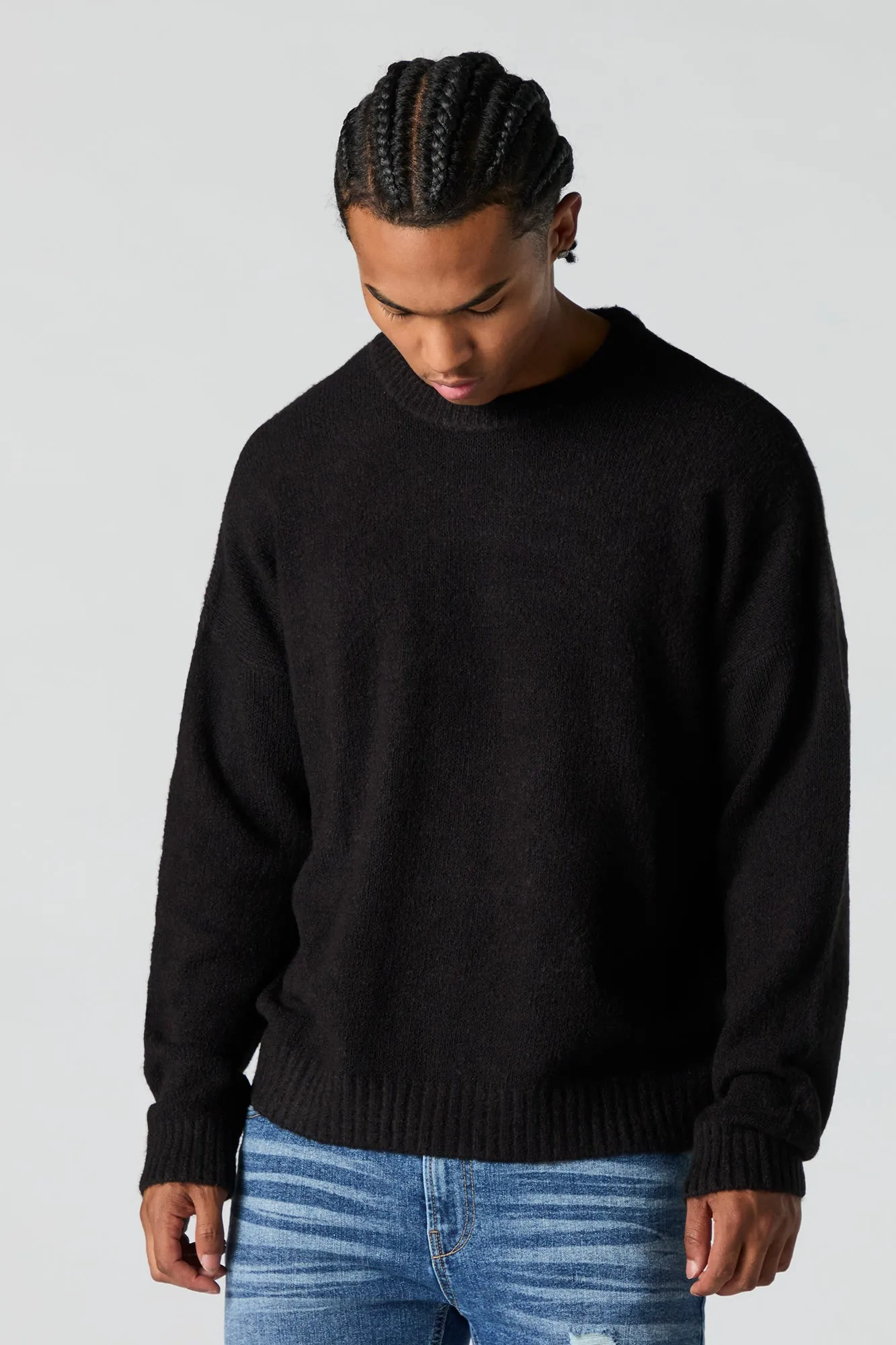 Chandail décontracté en tricot pelucheux sold by Urban Planet product image thumbnail 4