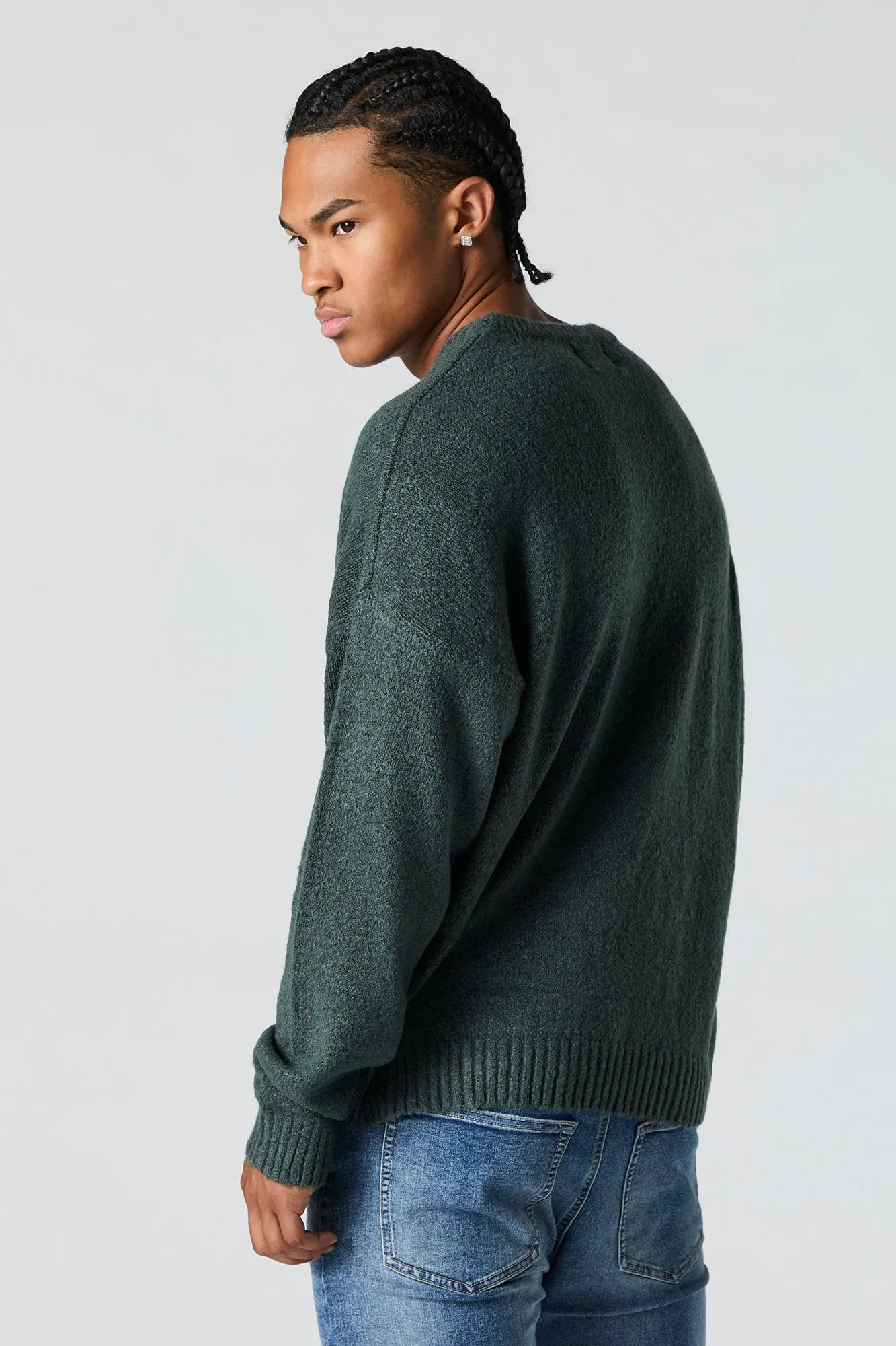 Chandail décontracté en tricot pelucheux sold by Urban Planet product image thumbnail 2